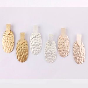 NEW Hammered stud drop Earring 3 color choices